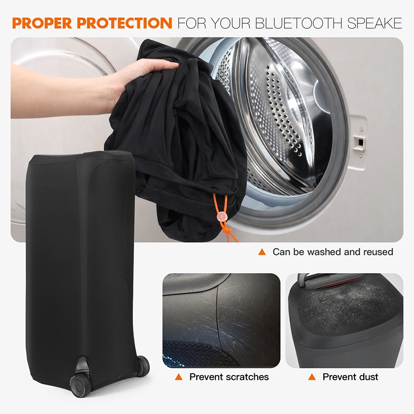 Loa Chống Bụi Tay Màu Đen Lycra Bảo Vệ Cho JBL PARTYBOX 720