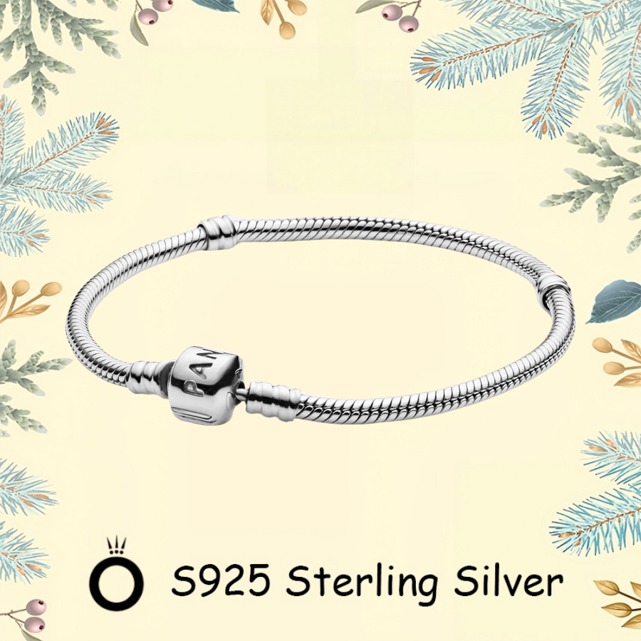 Pandora Quà Tặng Ngày Lễ Tình Nhân S925 Bạc Tối Giản DIY Cặp Đôi Trang Sức Chính Hãng Cho Nữ Khoảnh 