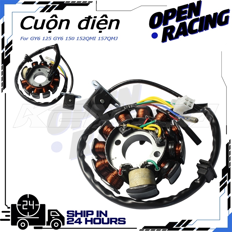 Mâm Lửa Cuộn Điện GY6-11 11 Cực 3 Pha AC Kèm Cảm Biến Xung For GY6 125 GY6 150 152QMI 157QMJ