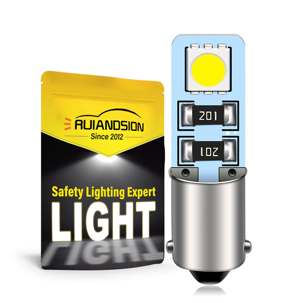 Ruiandsion BA9S BAW9S BAX9S BAY9S Bóng Đèn LED 12V 100LM Trắng / Vàng Cho Bảng Điều Khiển Bảng Điều 