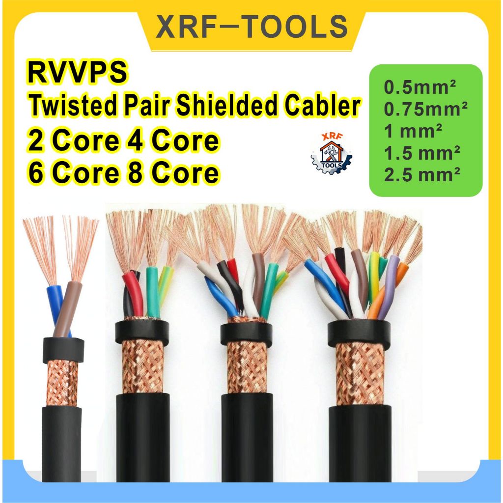 Cáp được bảo vệ xoắn RVVPS 2Core 4Core 6Core 8Core Cáp được bảo vệ 0,5Square 0.75Square 1Square 1.5S
