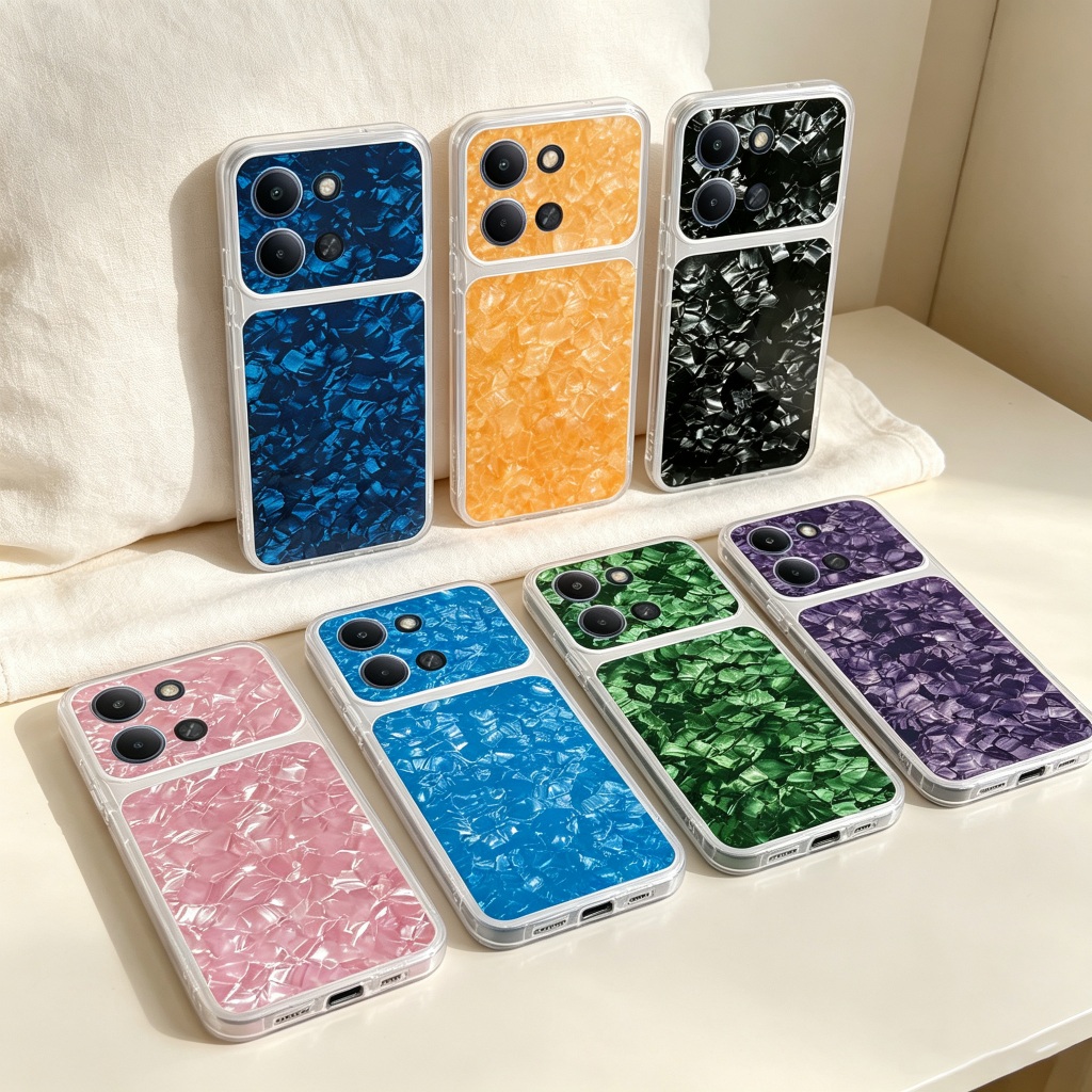 Vỏ Họa Tiết Khung Trong Suốt Ốp Lưng Điện Thoại Xiaomi POCO C61 C65 C75 C85 C61 C81X C85X Pro 4G 5G 