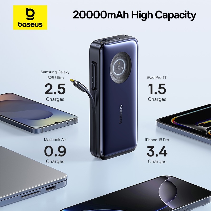 Baseus EnerCore CR11 Power Bank có cáp thu vào 20000mAh 100W