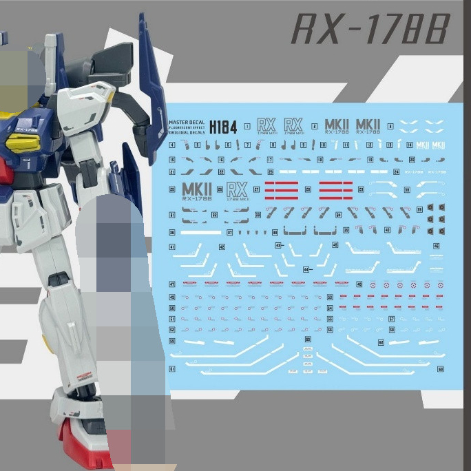 Decal trượt nước MASTER H184 cho HG BUILD MK2 MK II (Không bao gồm bộ dụng cụ mô hình)