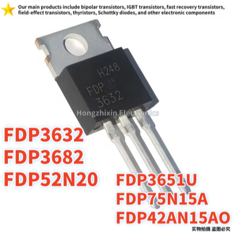 5 MỚI FDP42AN15AO 42AN15A FDP3682 3682 FDP75N15A 75N15A FDP52N20 52N20 FDP3632 3632 FDP3651U 3651U T