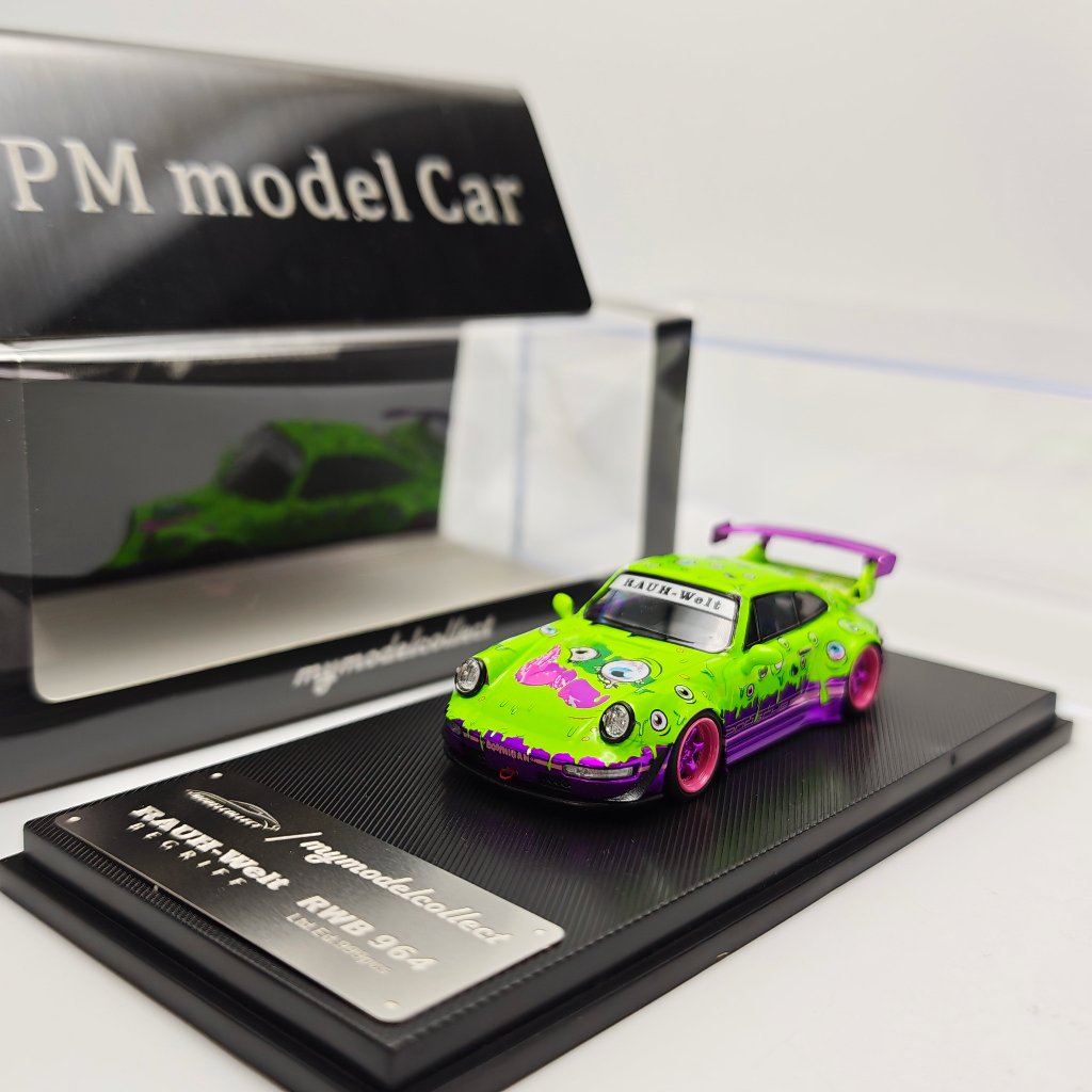 Mô hình xe Porsche RWB 964 GT Wing tỉ lệ 1:64 MC Hợp kim đúc áp sưu tầm trang trí