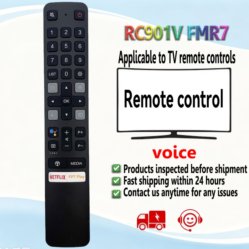 RRC901V FMR7 Thay Thế Giọng Nói Từ Xa Phù Hợp Cho Tivi 50P65US 50P615 55P65US 55P615 65P65US 65P615 