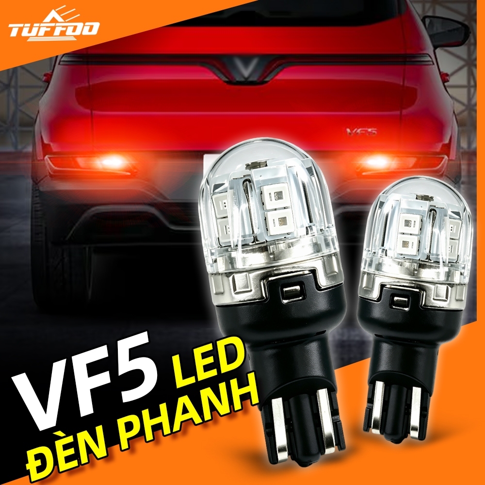 TUFFOO 2 bóng đèn VF5 Plus Bóng đèn phanh LED T15 / W16W - Đỏ