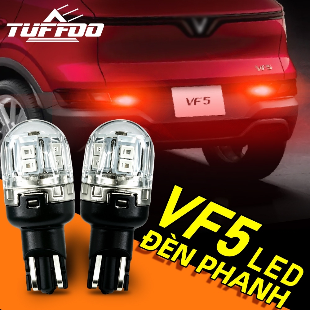 TUFFOO 1 cặp VF5/VF5 Plus Bóng đèn phanh LED T15 / W16W - Đỏ