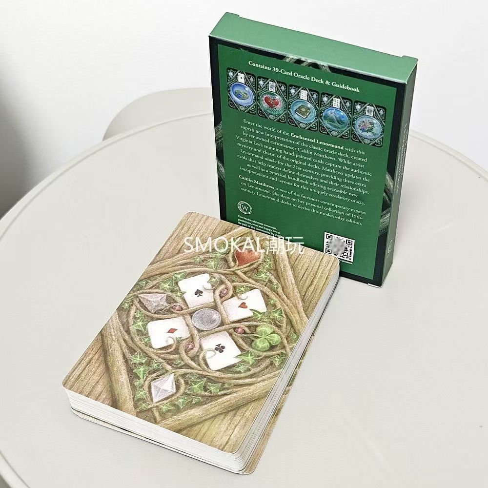 Charm Lenormand Card 39 Miếng 10.4 * 7.3cm Enchanted Lenormand Board Game Card Bảng Tiếng Anh Thẻ Tr