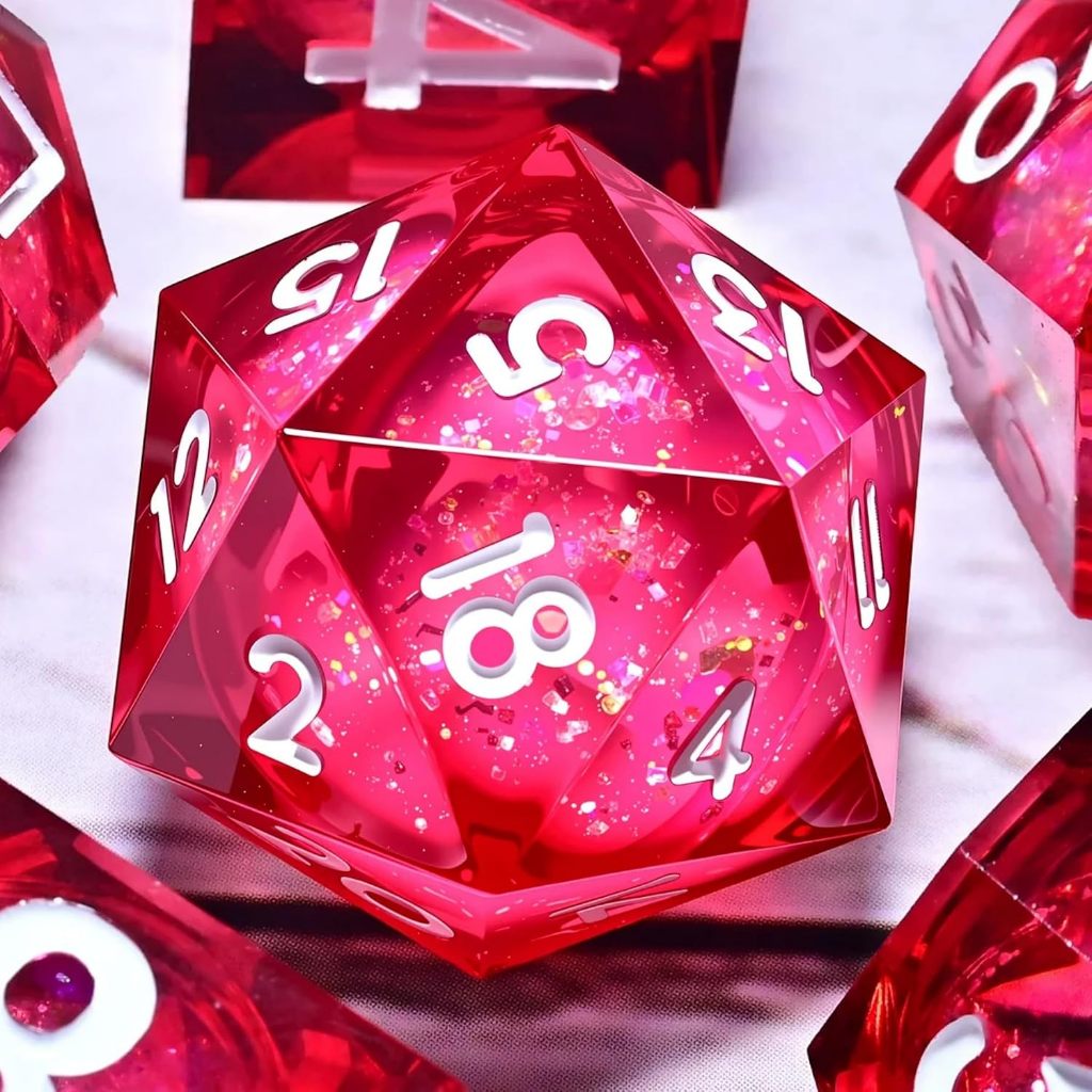 Bộ xúc xắc lõi lỏngDungeons và Dragons D & D, Bộ xúc xắc nhựa Polyhedron DND, được sử dụng cho trò c