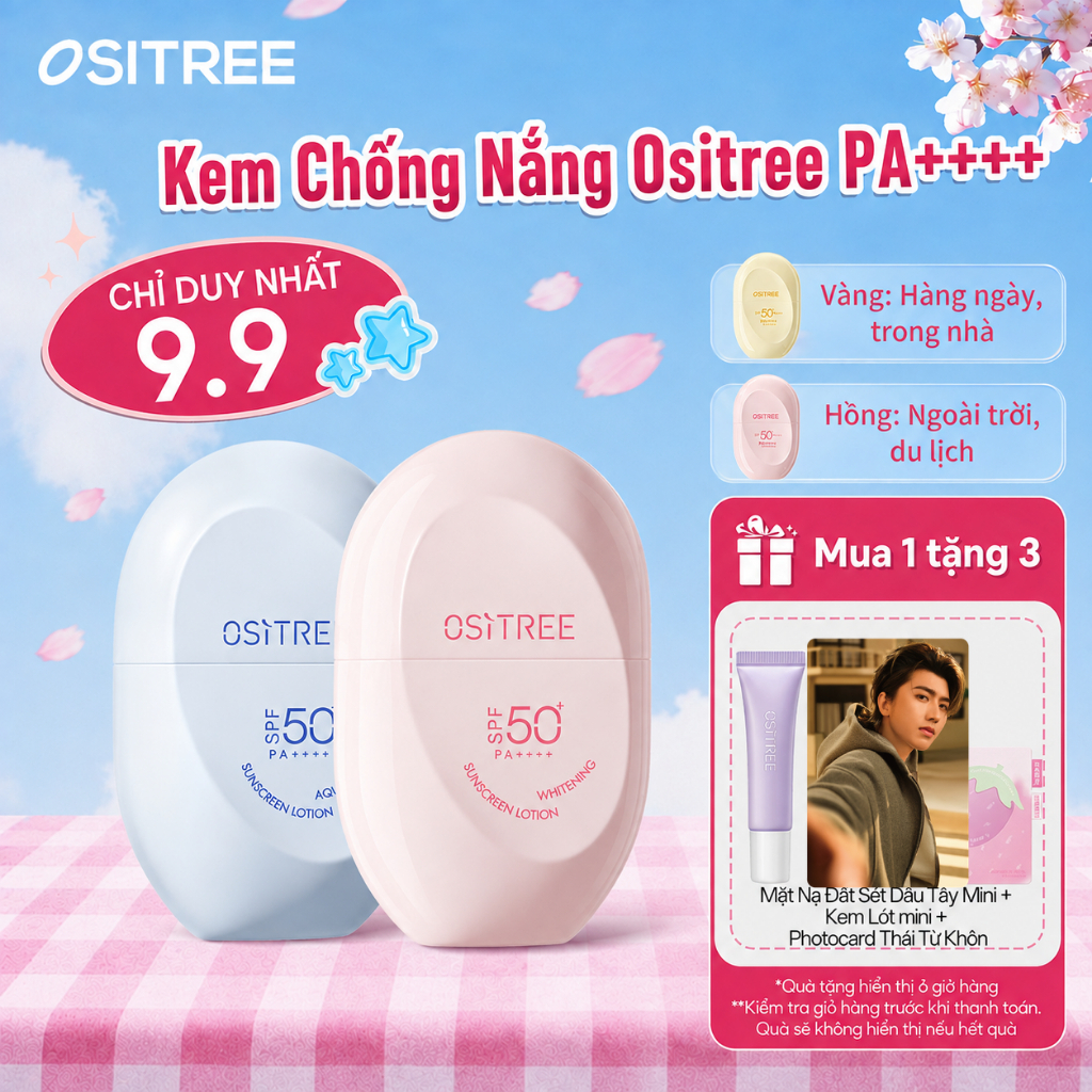 Kem chống nắng Ositree Ositree SPF50 + Mặt làm mới da mặt thể chất ngoài trời Làm trắng da 45g