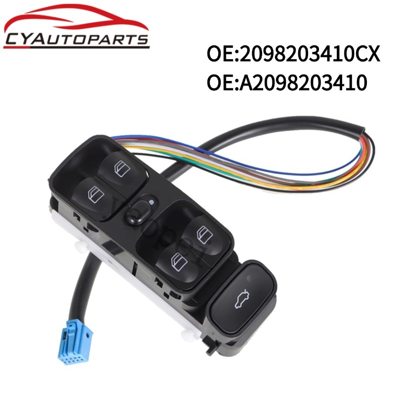 Công tắc cửa sổ điện chính cho Mercedes Benz CLK320 CLK350 CLK500 CLK550 CLK55 CLK63 AMG 2098203410C
