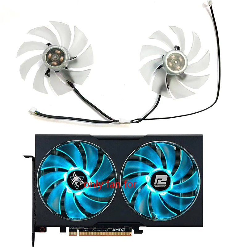 FD10015H12D 95MM 4PIN RX6650 6600XT QUẠT GPU cho POWERCOLOR RX7600 7650 7600XT Hellhound Videokaart 