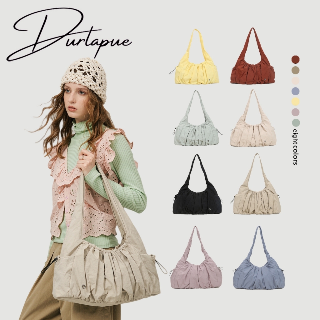 [Durlapue]Túi xách Nylon Unisex công suất lớn nhiều màu