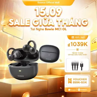 Tai Nghe Bowie MC1 OL Baseus Thuật Toán Tăng Cường Bass Bằng AI Thời Lượng Pin Lên Đến 40 Giờ Kháng Bụi Và Nước Chuẩn IP57
