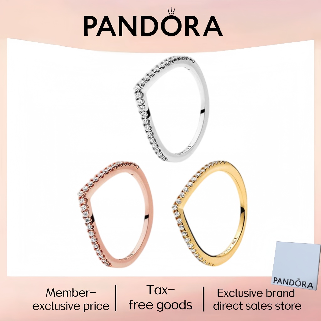 Thời Trang Mới Nhất Bán Chạy Bạc Nguyên Chất Pandor Trang Sức Đẹp 100% PANDORA Nhẫn Bạc S925 Chính H
