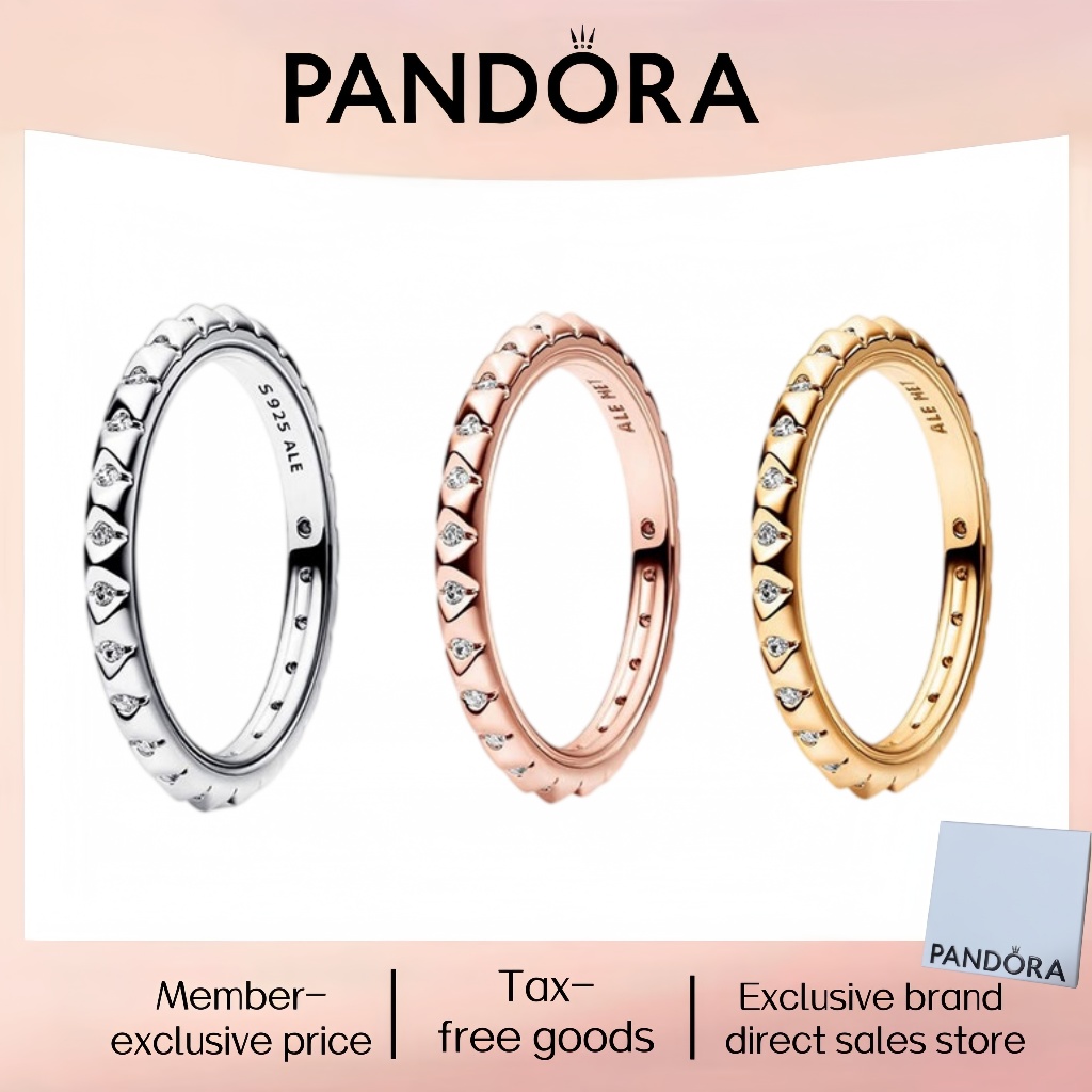 Thời Trang Mới Nhất Bán Chạy Bạc Nguyên Chất Pandor Trang Sức Đẹp 100% PANDORA Nhẫn Bạc S925 Chính H