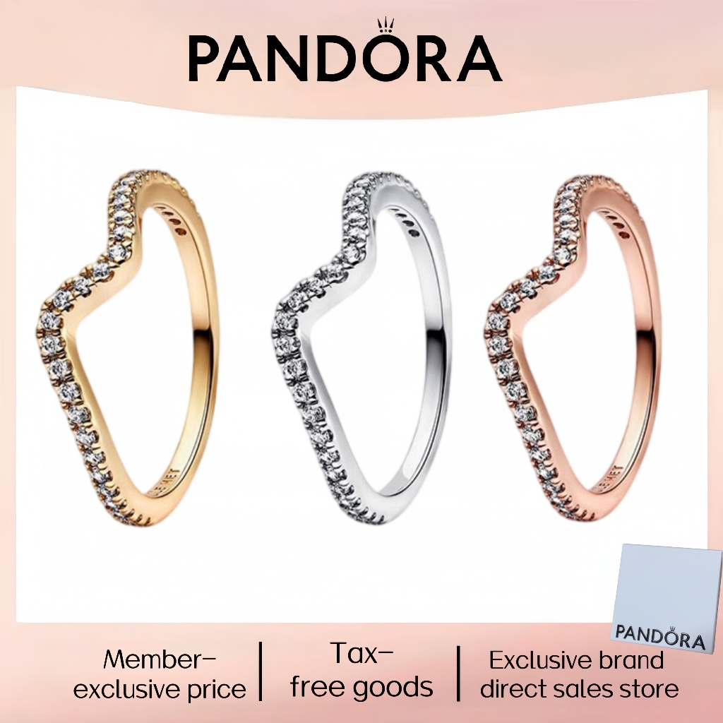 Thời trang mới nhất bán chạy Bạc nguyên chất Pandor Trang sức đẹp 100% PANDORA Nhẫn bạc S925 chính h