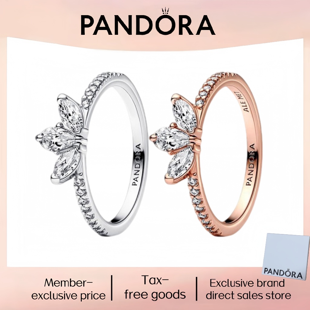 Thời trang mới nhất bán chạy Bạc nguyên chất Pandor Trang sức đẹp 100% PANDORA Nhẫn bạc S925 chính h