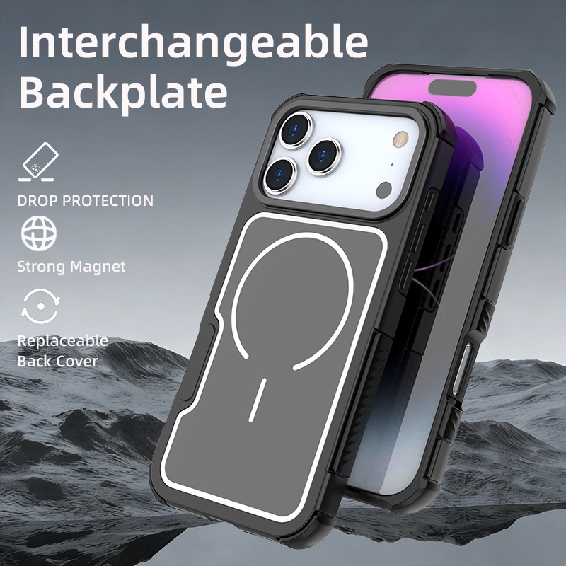 Dành Cho iPhone 18 Pro Max Ốp điện thoại Chống Sốc Acrylic Từ Tính Cho iPhone17 Pro i17 Ốp điện thoạ