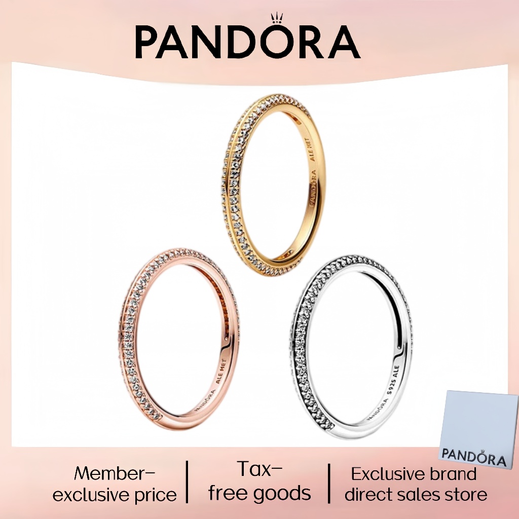 Thời Trang Mới Nhất Bán Chạy Bạc Nguyên Chất Pandor Trang Sức Đẹp 100% PANDORA Nhẫn Bạc S925 Chính H