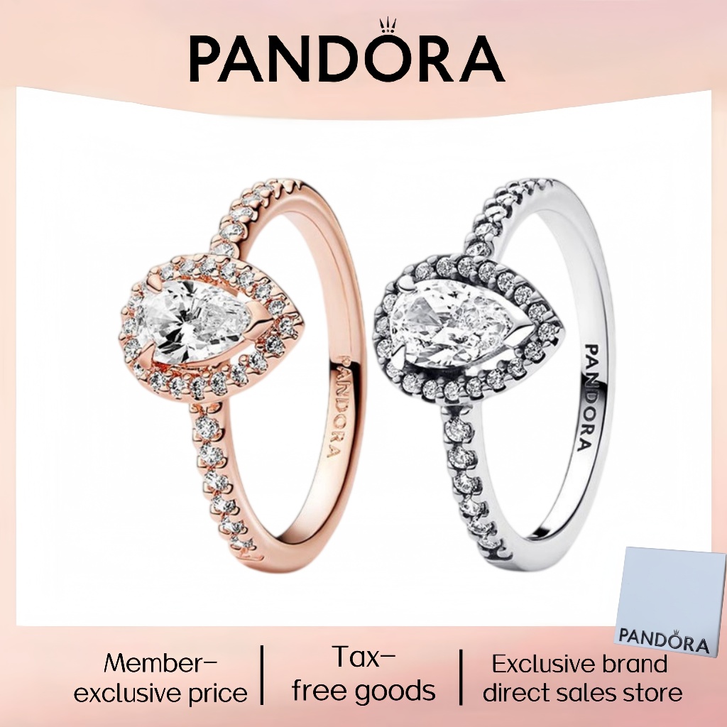 Thời trang mới nhất bán chạy Bạc nguyên chất Pandor Trang sức đẹp 100% PANDORA chính hãng S925 Nhẫn 