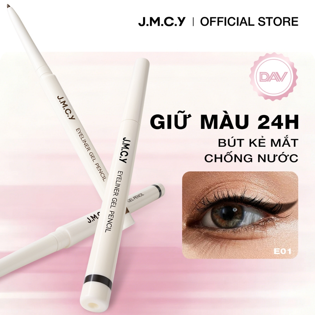 JMCY Bút Kẻ Mắt Gel Chống Nước Giữ Màu 24h Không Lem Trôi Chống Dầu Siêu Mượt Nhanh Khô Dễ Sử Dụng