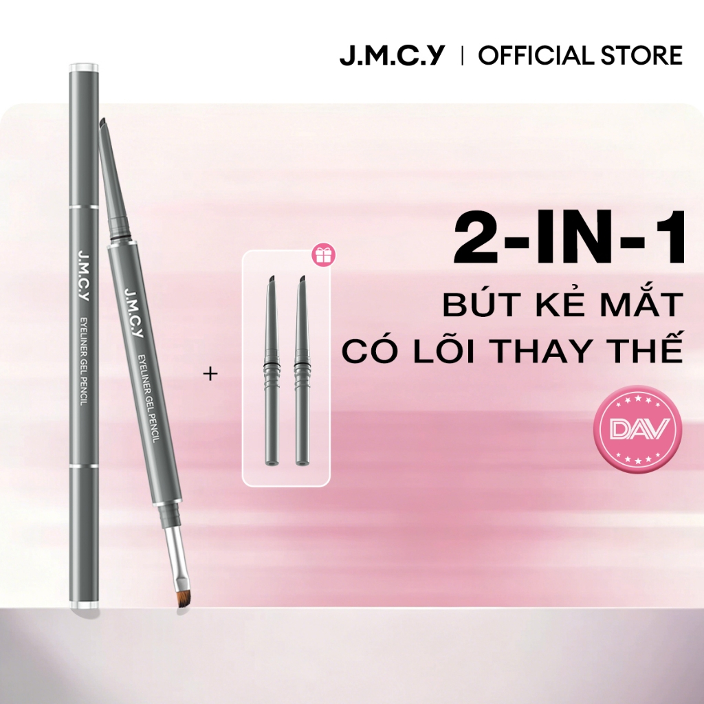 【COD】JMCY Chống thấm nước Bút kẻ mắt dạng gel+Cọ tán phấn mắt chống nước+Ruột bút thay thế -Chống dầ