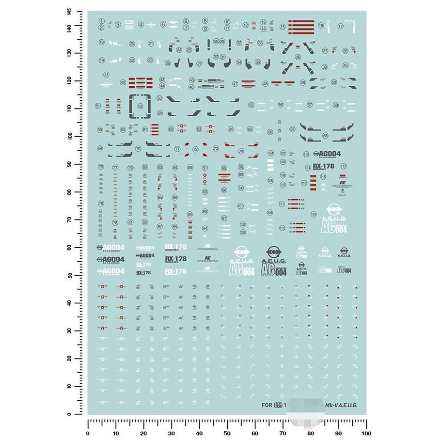 20260909 Decal trượt nước ARTISAN 'S CLUB JXS Thích hợp cho RG 1 / 144 RX-178 MK2 AEUG (Không có hìn