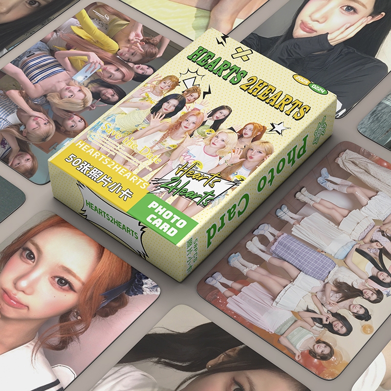 50 Cái / hộp Hearts2Hearts H2H Laser Card Photocard hologram LOMO Card KPOP Album