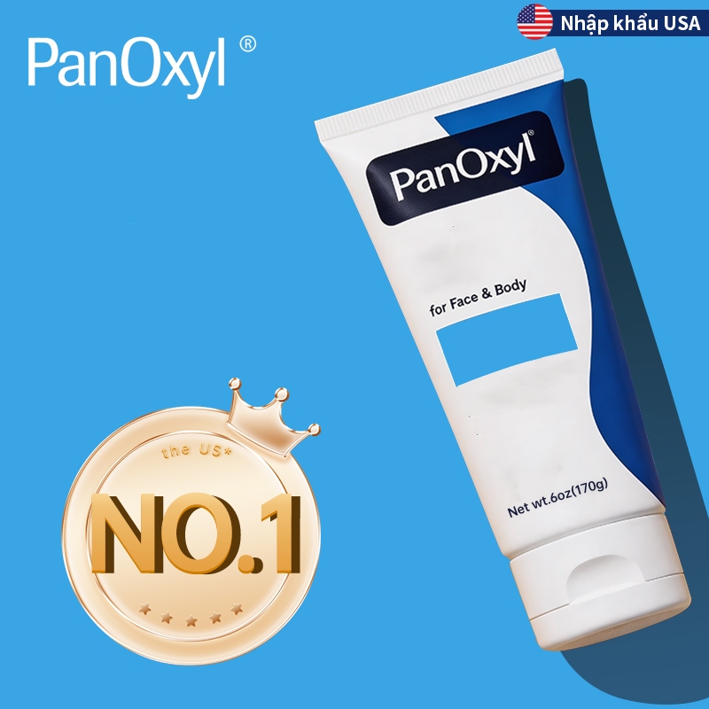 Sữa Rửa Mặt PanOxyl 170g 4% Ngoài t.r.ị mụn mặt • lưng  Ngoài t.r.ị mụn mặt • lưng