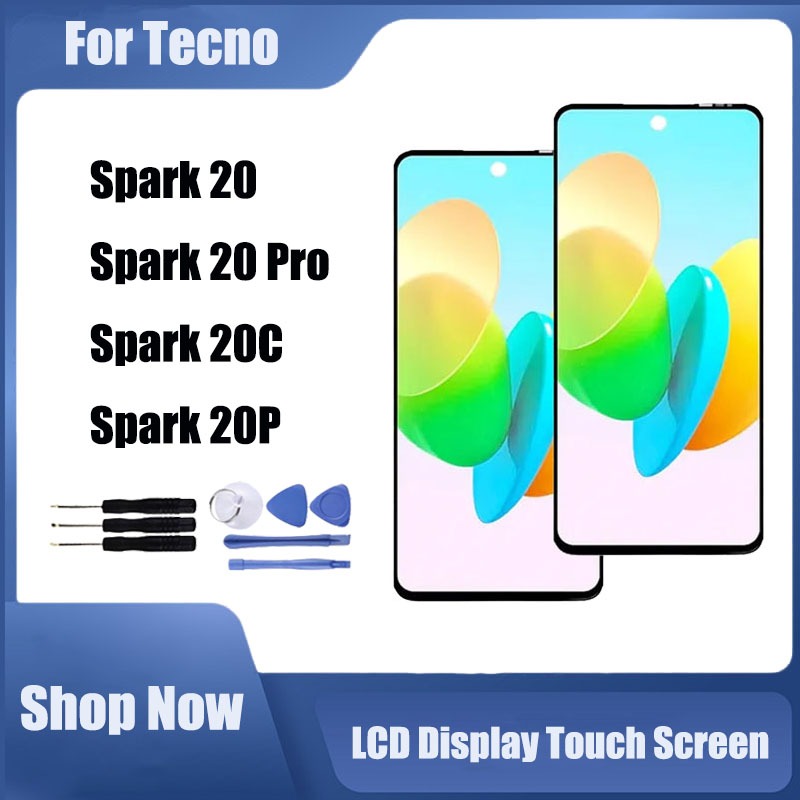 Dành Cho Tecno Spark 20 20C Spark 20 Pro KJ5 KJ6 Màn Hình LCD Thay Thế Màn Hình Cảm Ứng