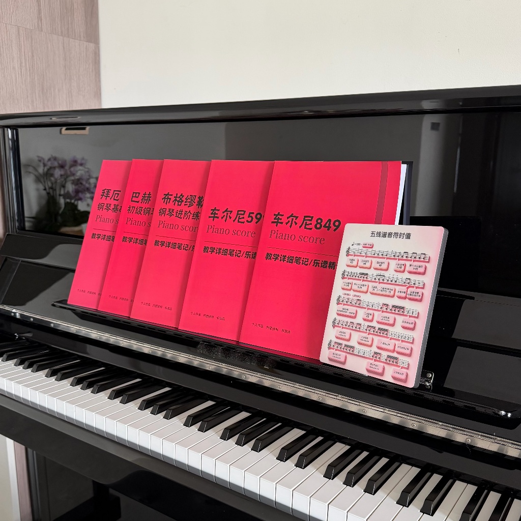 Bộ tài liệu bài học Piano | Czerny 599 849 Beyer Bach Burgmuller Ghi chú giảng dạy | Biểu đồ giá trị