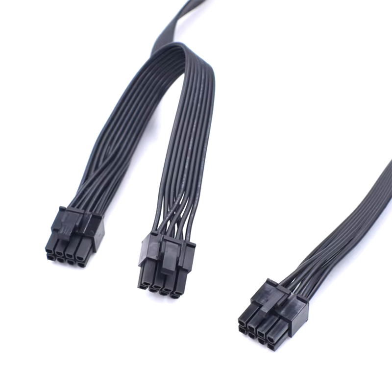 PSU 8pin sang Dual PCI Express 8pin (6 + 2) Pin Cáp cấp nguồn cho MSI MAG series A750GL A850GL Trắng