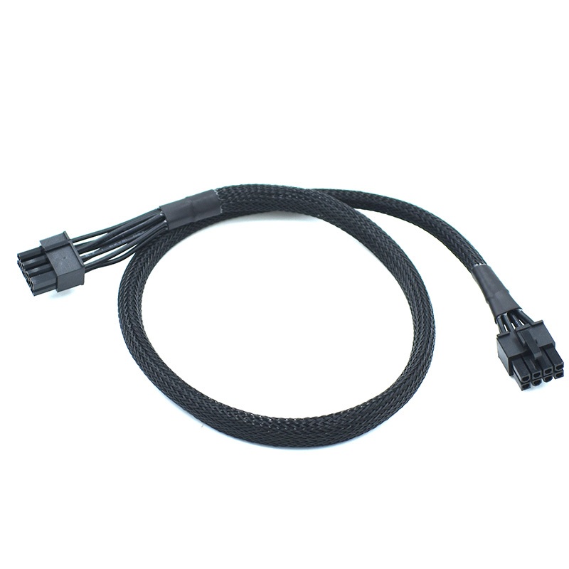 60cm 18AWG PSU 8 Pin Nam sang PCIe 8 (6 + 2) Pin Nam Cáp có tay màu đen cho MSI MAG A850GL A750GL se