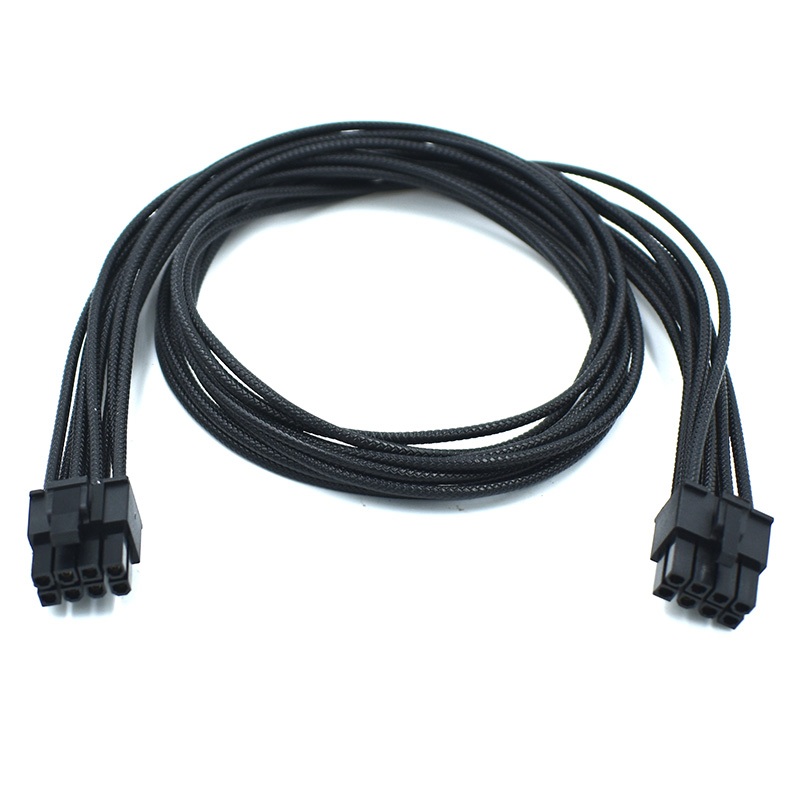 16AWG Cáp Đen Cá Nhân Có Họa Tiết Bện PSU 8 Pin Nam Sang PCIe 8 Pin (6 + 2) Cáp Nam Cho MSI MAG A850