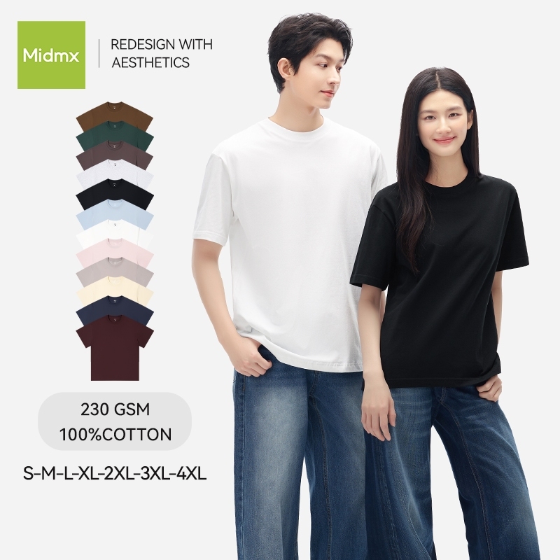 Áo Phông Nam Nữ Unisex Form Rộng form rộng 230gsm Form Rộng Cổ Tròn Unisex Nam…