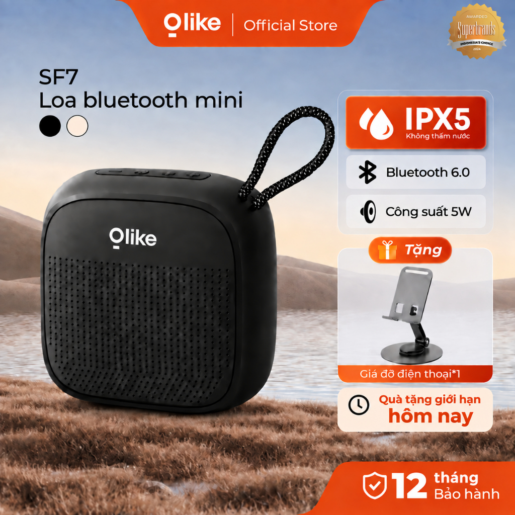 Olike SF7 Loa Bluetooth Mini Có Dây Treo Bluetooth 6.0 Âm Thanh HiFi Stereo…