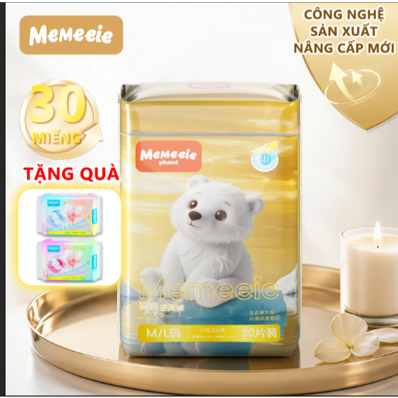 Băng vệ sinh dạng quần Memeeie 30 miếng phiên bản nâng cấp Thấm hút mạnh chống…
