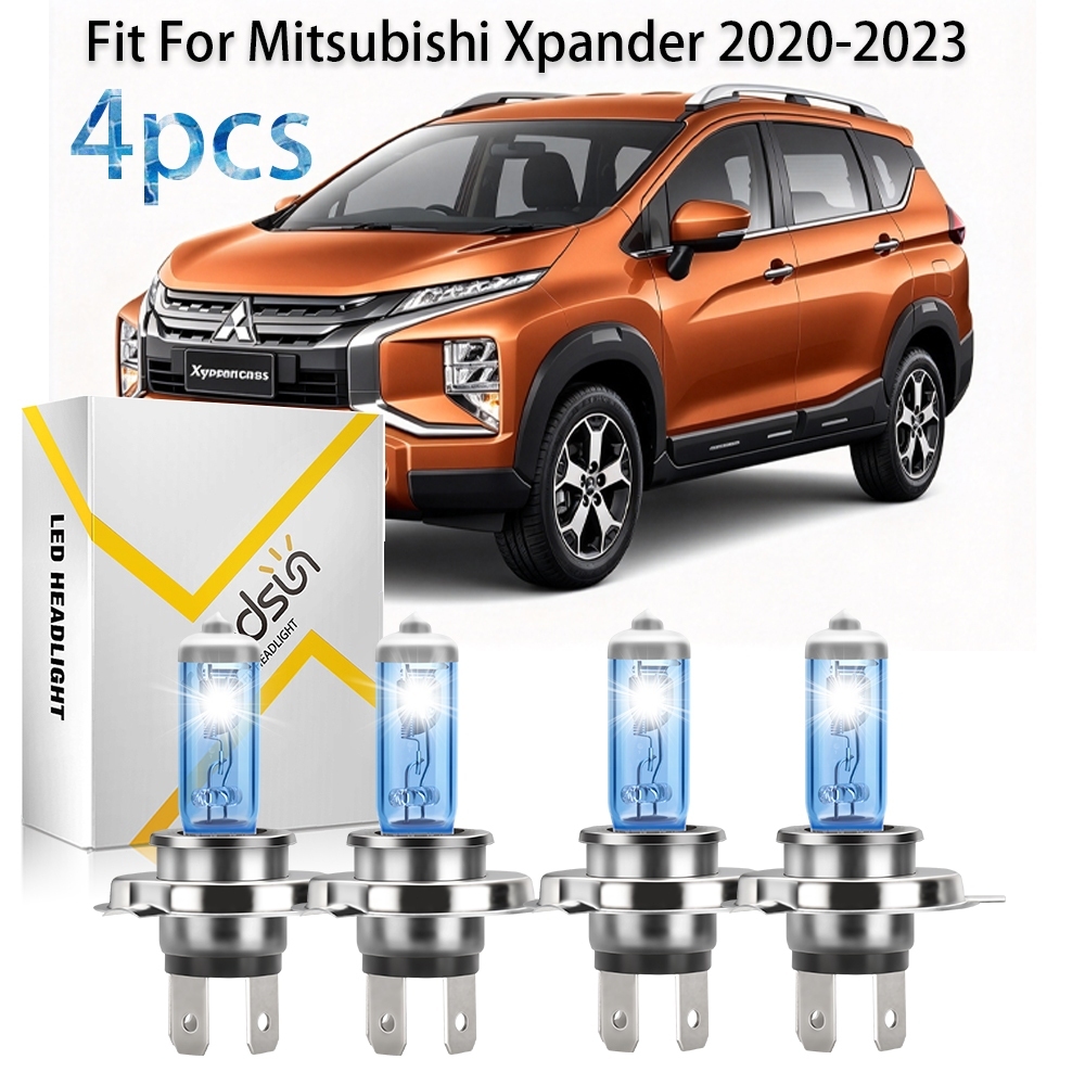 4 Chiếc Phù Hợp Cho Mitsubishi Xpander 2020-2023 Bóng Đèn Pha Ô Tô Siêu Trắng Halogen 800% Độ Sáng T