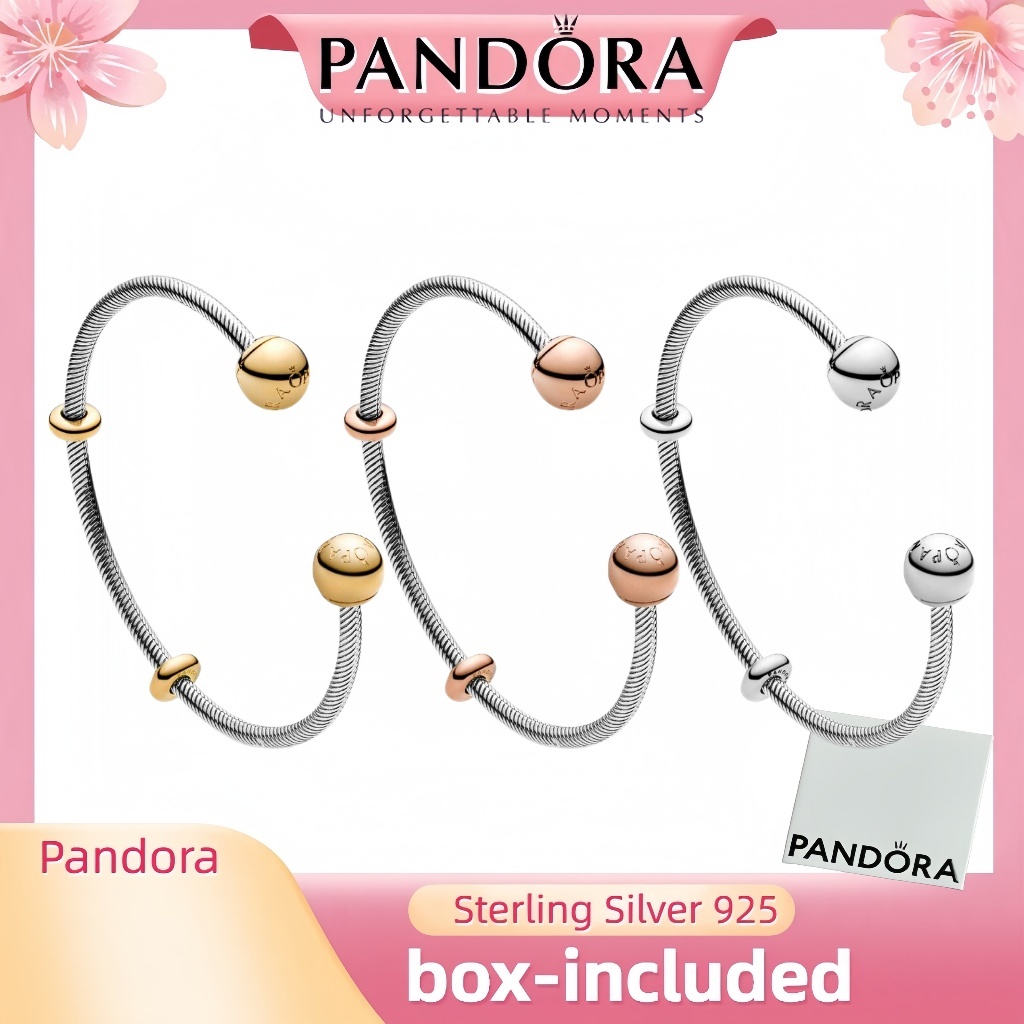 Pandora Moments Rắn Dây Xích Phong Cách Mở Lắc Tay