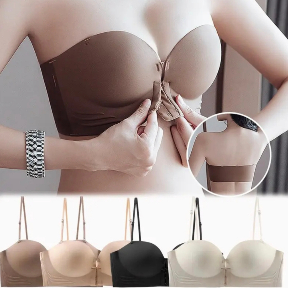 Silk Phoenix 👙 [Bọt biển dày] Áo ngực ngực nữ thời trang đóng cửa phía trước nhỏ dành cho nữ Đồ lót không dây mềm mại dành cho nữ Đồ lót đẩy lên Áo ngực nữ