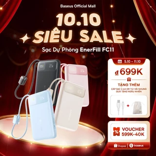 Sạc Dự Phòng EnerFill FC11 BASEUS có sạc nhanh 20W 20000mah thích hợp cho phone 15 / 14 / 13 / 12 xiaomi