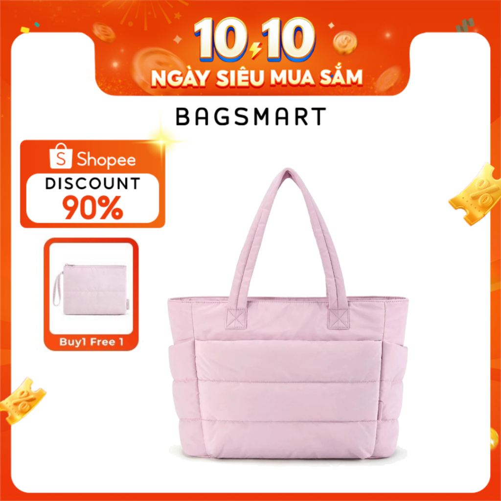 BAGSMART Túi Tote dành cho nữ, Túi đeo vai chống thấm nước nhẹ, Du Lịch Nhẹ Gọn Đa Năng, Đi Học,Túi Đi Làm,Bag