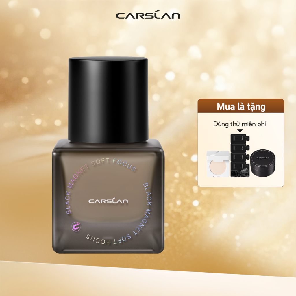 Kem nền Carslan Black Magnet Kháng nước mồ hôi Như da trần Bám nền Bền màu suốt 24H 30g