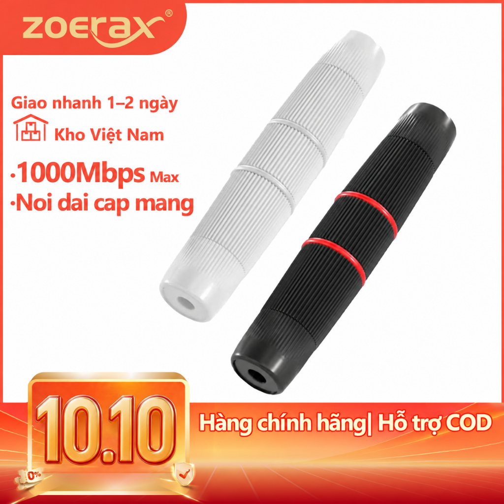 Đầu nối cáp mạng RJ45 ZoeRax Ethernet chống nước Bộ chuyển đổi bộ ghép nối Lan…
