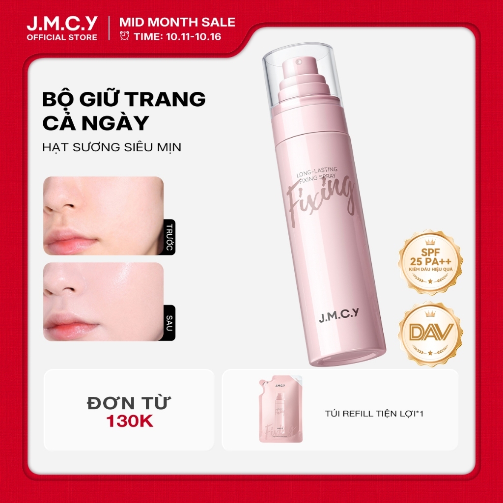 JMCY Setting Spray 100ML Kiểm soát dầu và lâu trôi để trang điểm không tì vết…