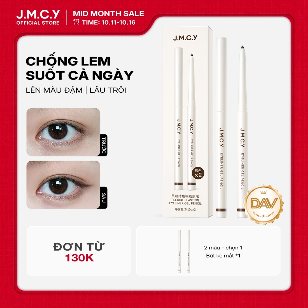 JMCY Bút Kẻ Mắt Dạng Gel Chì Kẻ Mắt Gel Lên Màu Mịn Giữ Màu Dễ Dành Cho Người Mới Bắt Đầu Dễ Sử Dụng Lướt Siêu Mịn Chống Nước Chống Mồ Hôi Không Lem Màu Lâu Trôi Và Rực Rắn