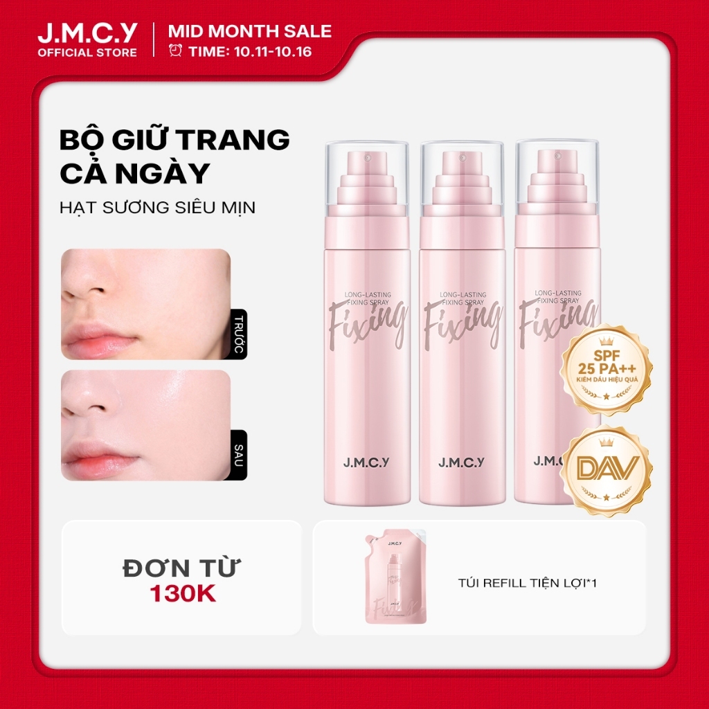 JMCY Setting Spray 100ML Kiểm soát dầu và lâu trôi để trang điểm không tì vết Một bình xịt cài đặt đẹp khô ngay lập tức trong 3 giây. Trang điểm kéo dài đến 24 giờ